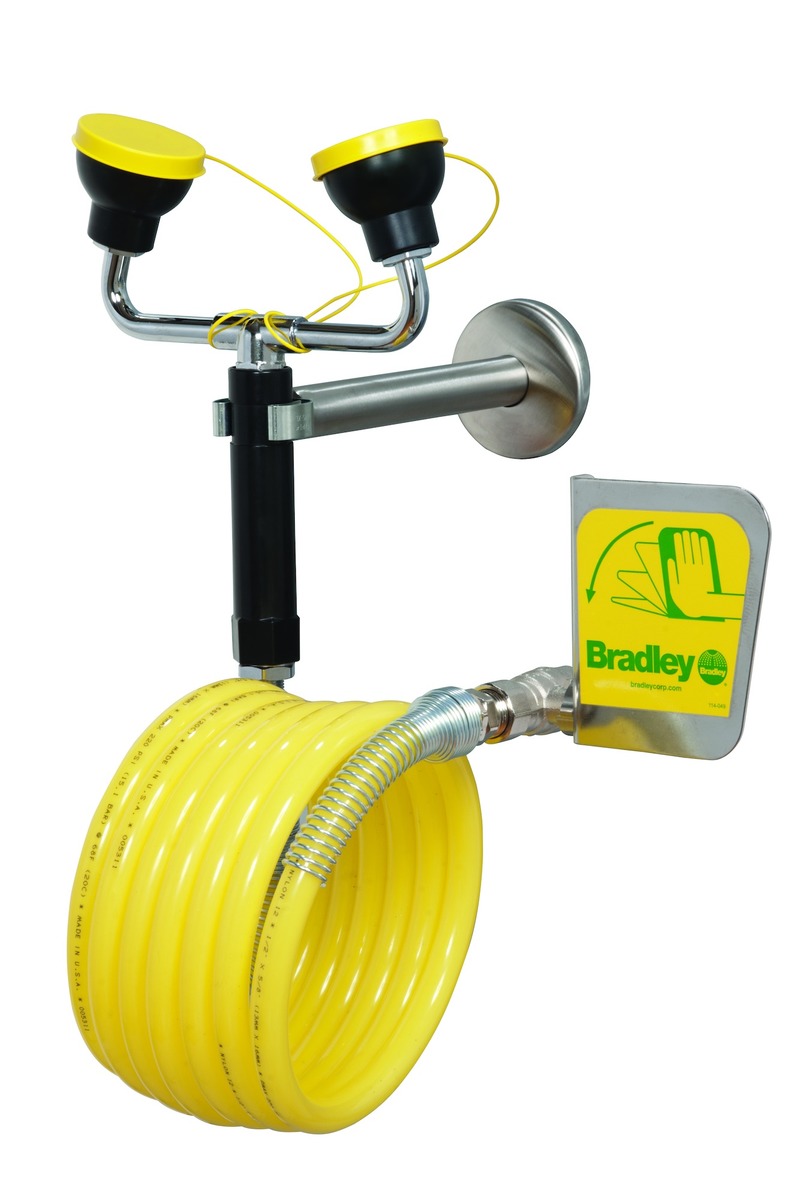 Bradley® Dual Head Wall Mounted Drench Hose