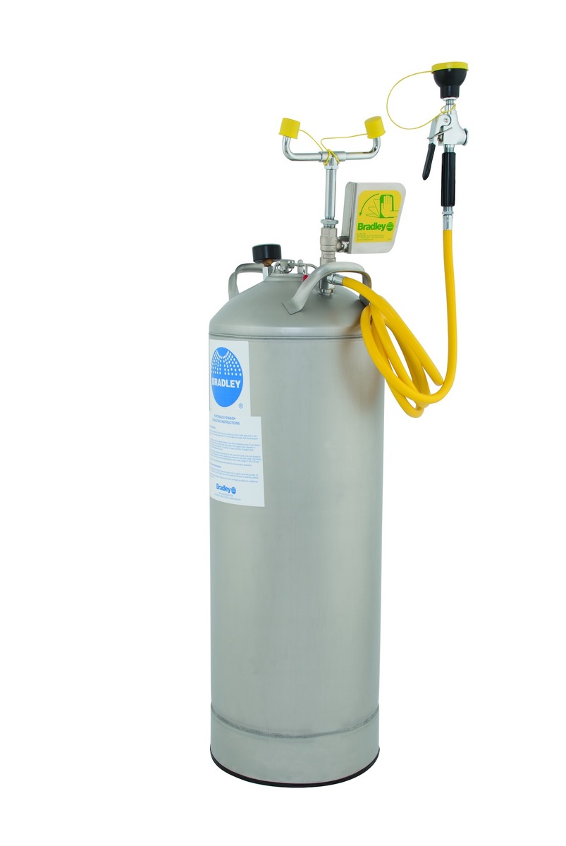 Bradley® 10 Gallon Self Contained Eye Wash Station Drench Hose Bradley® 10 Gallon Self Contained Eye Wash Station Drench Hose