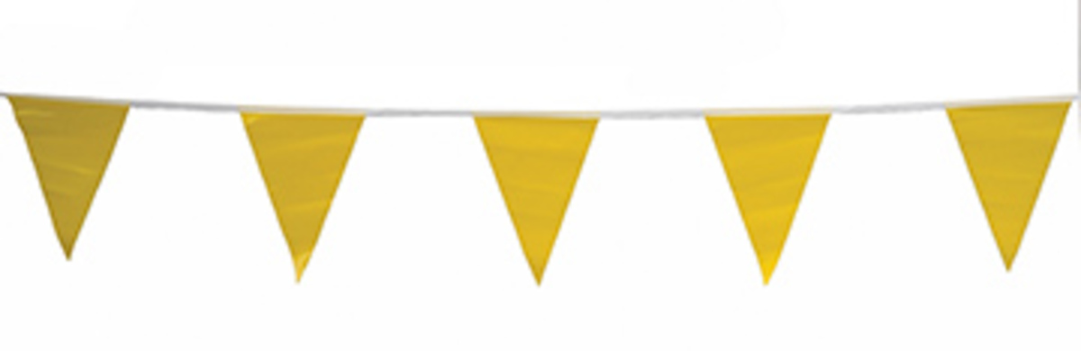 Cortina Safety Products Group 60' Yellow Vinyl Pennant Flag