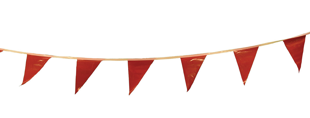 Cortina Safety Products Group 100' Red Vinyl Pennant Flag