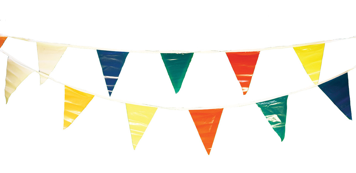 Cortina Safety Products Group 100' Multi Color Vinyl Pennant Flag