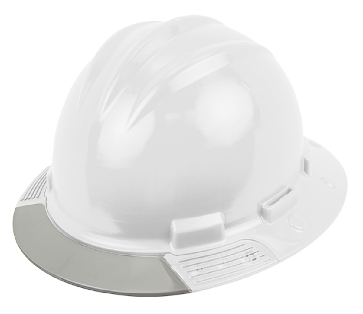 Bullard® White AboveView ™ HDPE Full Brim Hard Hat With 4 Point Ratchet/Ratchet Suspension