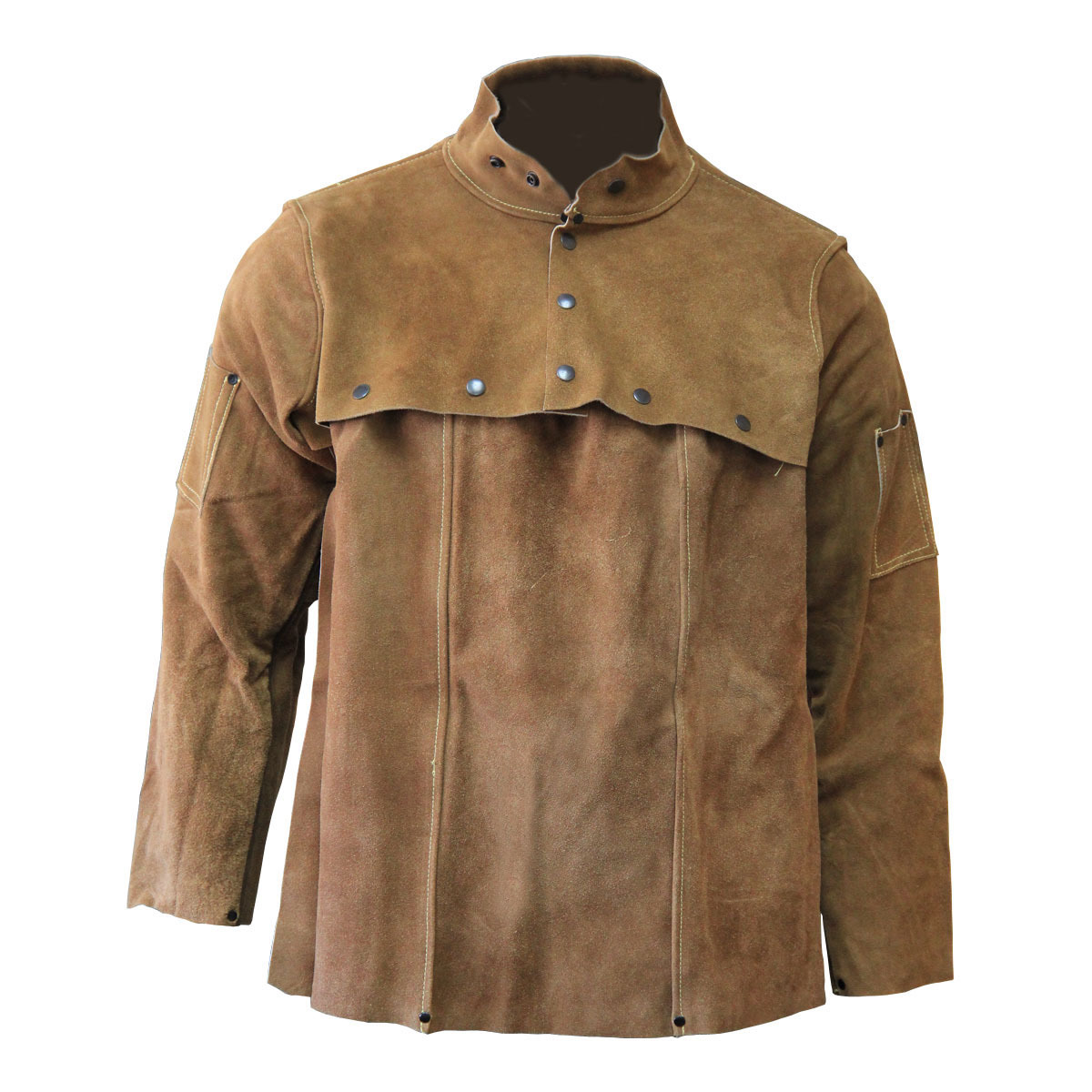 Chicago Protective Apparel Medium Rust Split Leather Cape Sleeve With 19 Chicago Protective Apparel Medium Rust Split Leather Cape Sleeve With 19