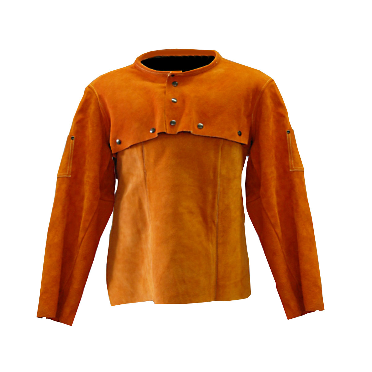 Chicago Protective Apparel 2X Rust Split Leather Cape Sleeve With 19 Chicago Protective Apparel 2X Rust Split Leather Cape Sleeve With 19