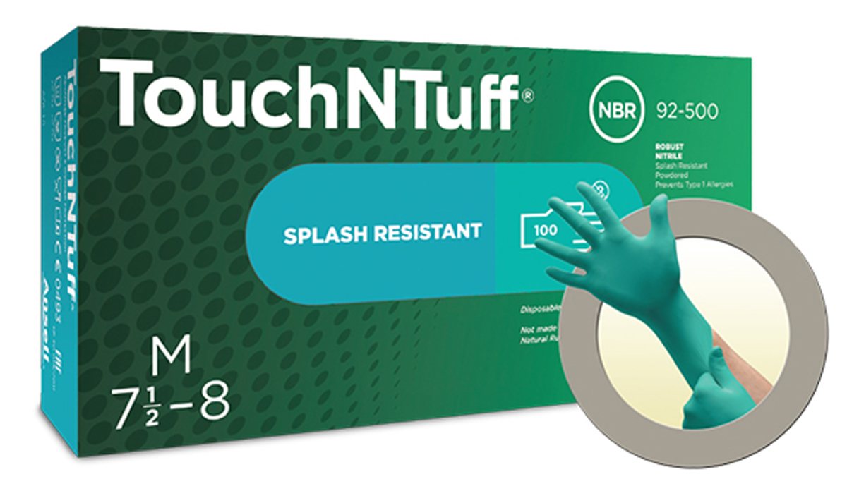 Ansell Large Blue TouchNTuff® 5 mil Nitrile Disposable Gloves (Availability restrictions apply.)