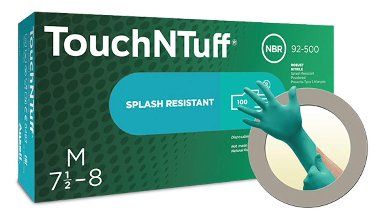 Ansell Medium Blue TouchNTuff 5 mil Nitrile Disposabl ANE92-500-M for sale online at autumn supply