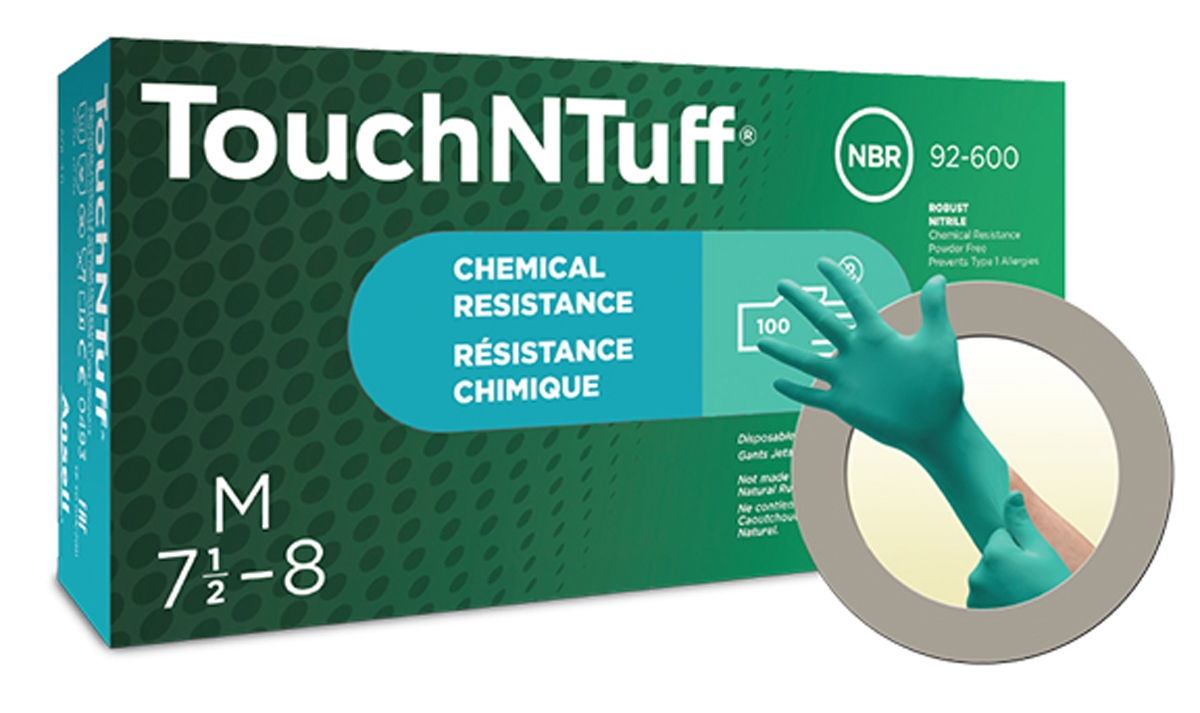 Ansell Medium Blue TouchNTuff® 4.7 mil Nitrile Disposable Gloves (Availability restrictions apply.)