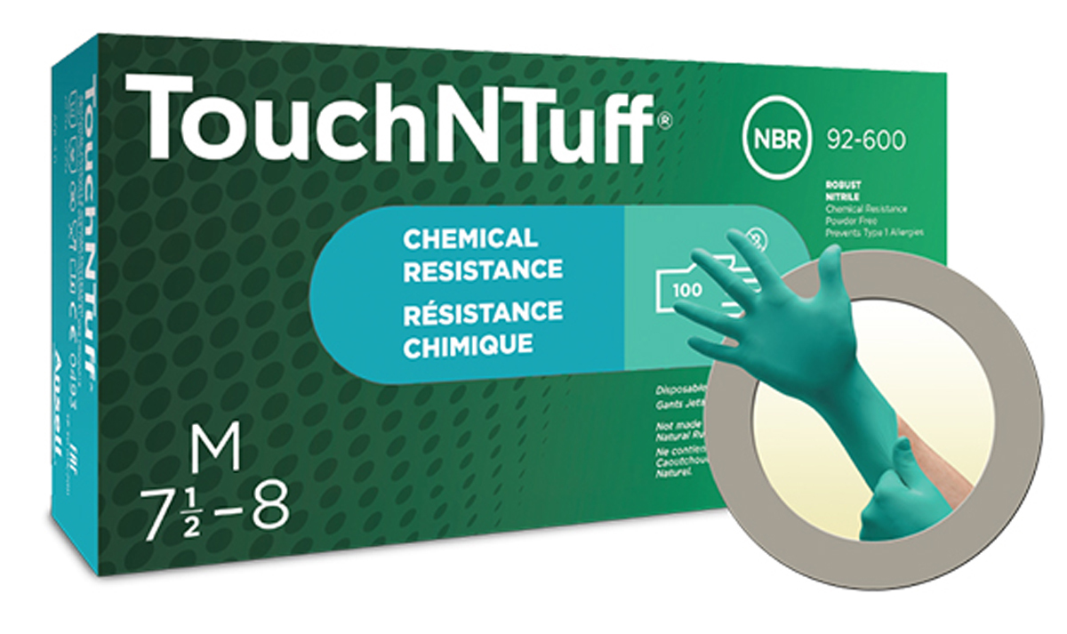 Ansell Medium Blue TouchNTuff 4.7 mil Nitrile Disposa ANE92-600-M for sale online at autumn supply