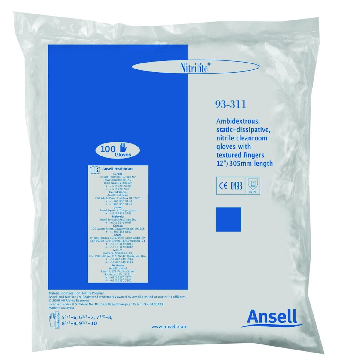 Ansell Medium White Nitrile 5 mil Nitrile Disposable ANE93-311-M for sale online at autumn supply