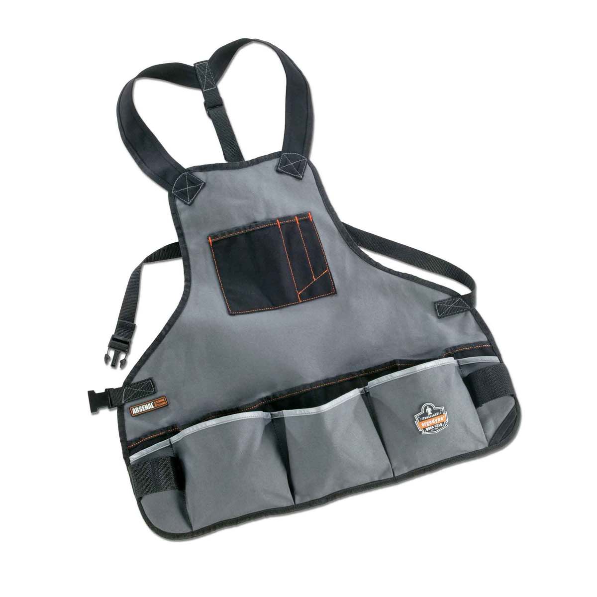 Ergodyne One Size Fits All Gray Arsenal® 5700 Cotton Duck Tool Apron With Buckle Closure