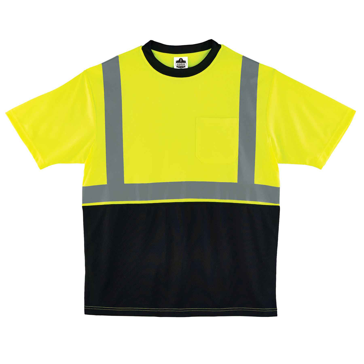 Ergodyne 2X Lime And Black GloWear® 8289BK Birdseye Knit Polyester T-Shirt