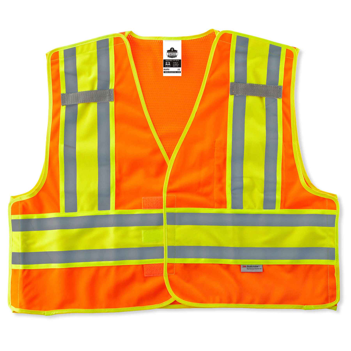 Ergodyne Large - X-Large Orange GloWear® 8244PSV Polyester/Polyester Mesh Public Safety Vest With Mesh Back