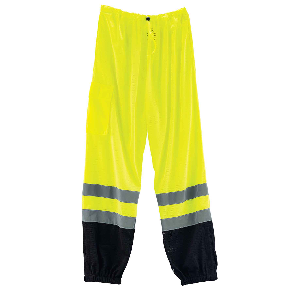 Ergodyne Large - X-Large Hi-Viz Green And Black GloWear® 8910BK Polyester Mesh Standard Pants