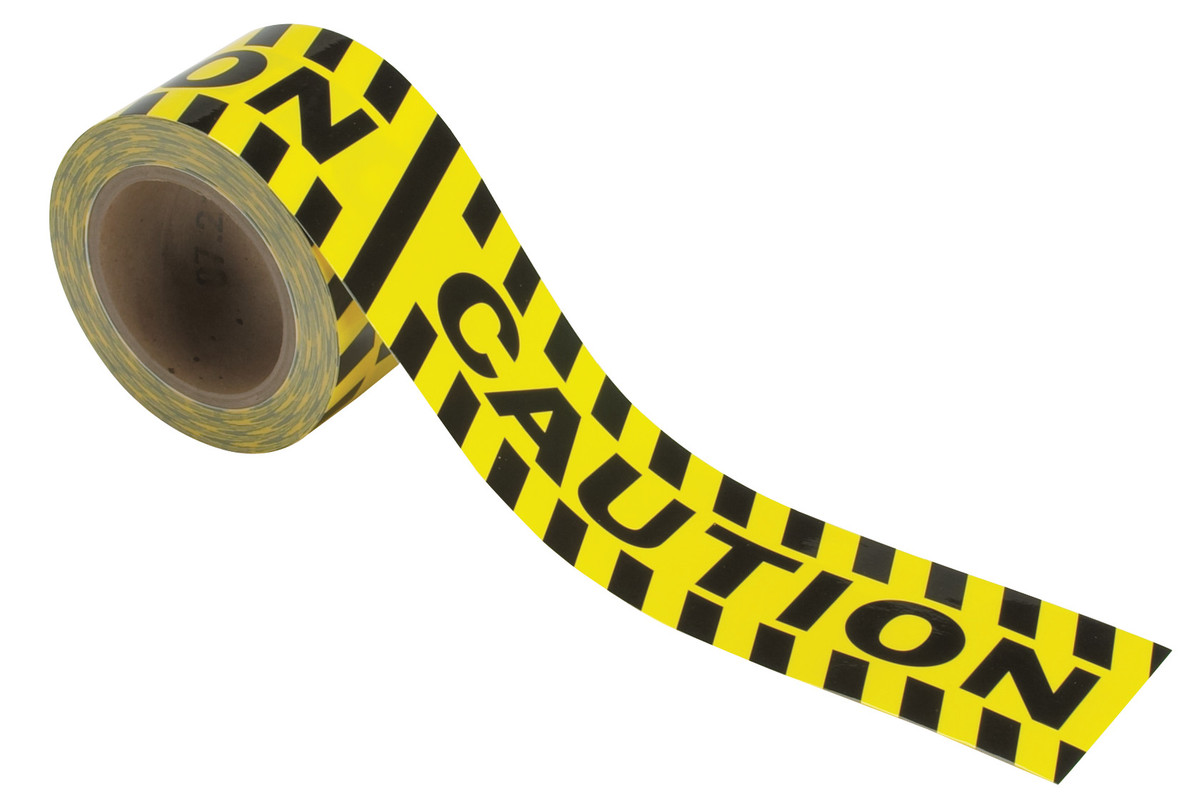 Brady 3 X 60 BlackYellow Vinyl Barricade Tape CAUTION BRD58255 for sale online at autumn supply