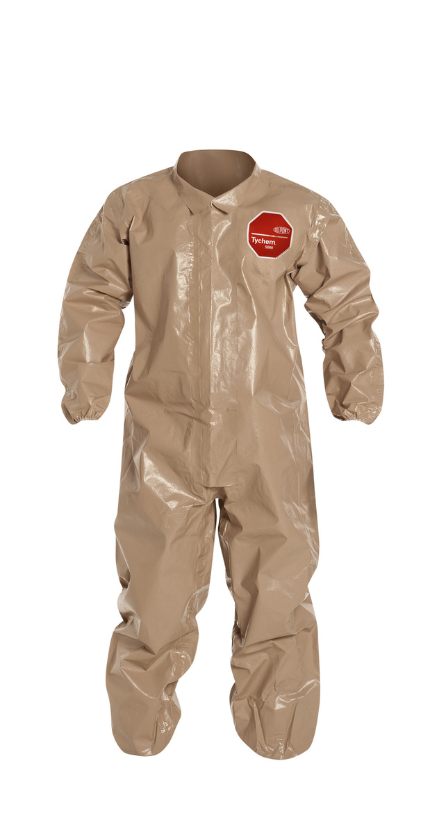 DuPont™ Size 2X Tan Tychem® 5000 18 mil Polypropylene Bib Pants/Overalls (Availability restrictions apply.)