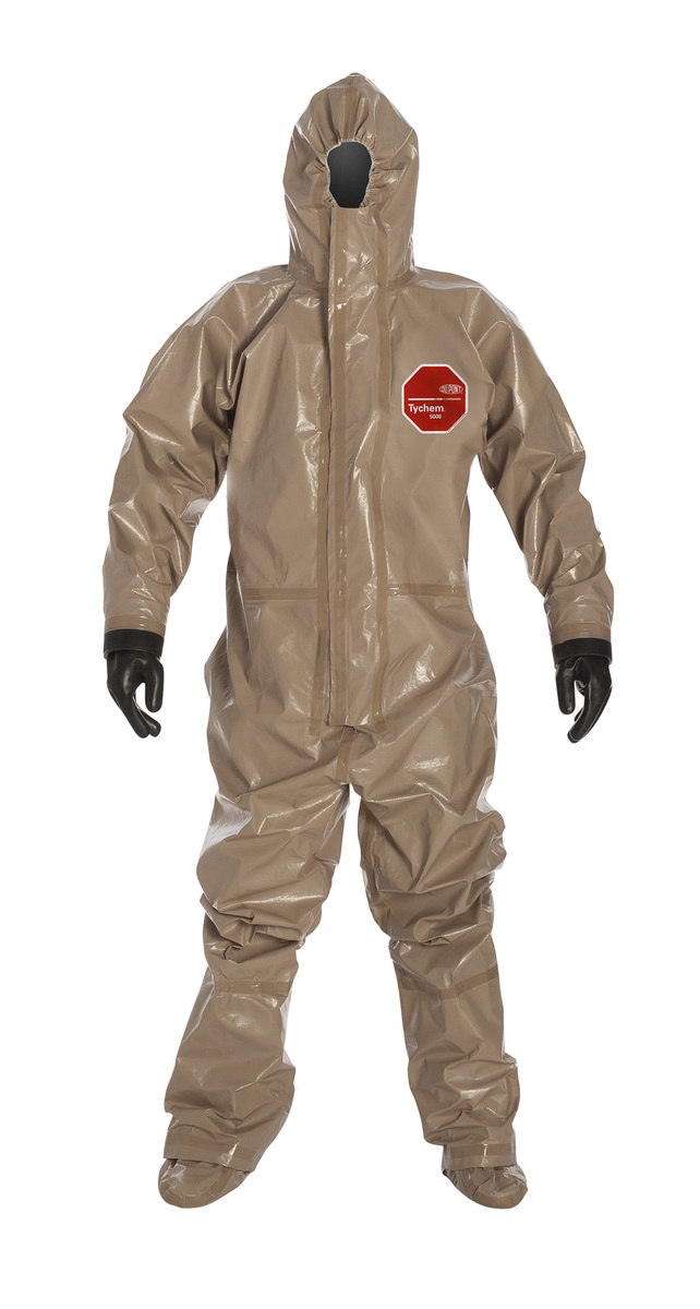 DuPont™ Size 2X Tan Tychem® 5000 18 mil Polypropylene Bib Pants/Overalls (Availability restrictions apply.)