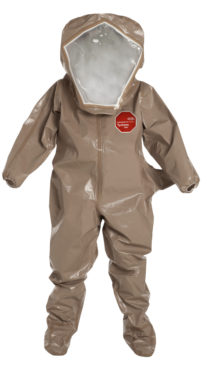 DuPont™ Size 3X Tan Tychem® 5000 18 mil Polypropylene Suit (Availability restrictions apply.)