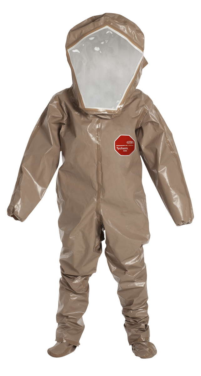 DuPont™ Size 2X Tan Tychem® 5000 18 mil Polypropylene Suit (Availability restrictions apply.)