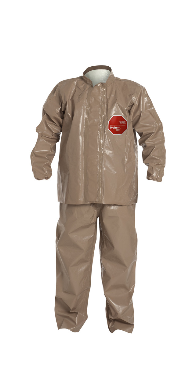 DuPont™ Size 4X Tan Tychem® 5000 18 mil Polypropylene Suit (Availability restrictions apply.)