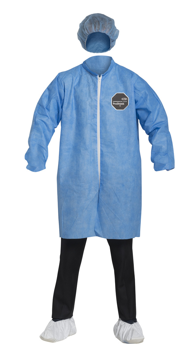 DuPont™ Size 2X Blue Proshield® 10 12 mil SMS Lab Coat (Availability restrictions apply.)