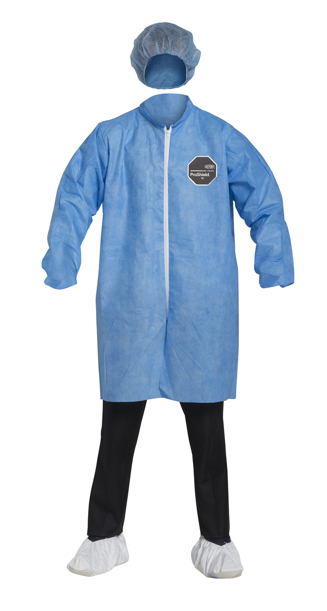 DuPont™ Size 3X Blue Proshield® 10 12 mil SMS Lab Coat (Availability restrictions apply.)