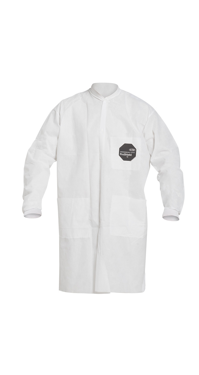 DuPont™ Size 4X White Proshield® 10 12 mil SMS Lab Coat (Availability restrictions apply.)