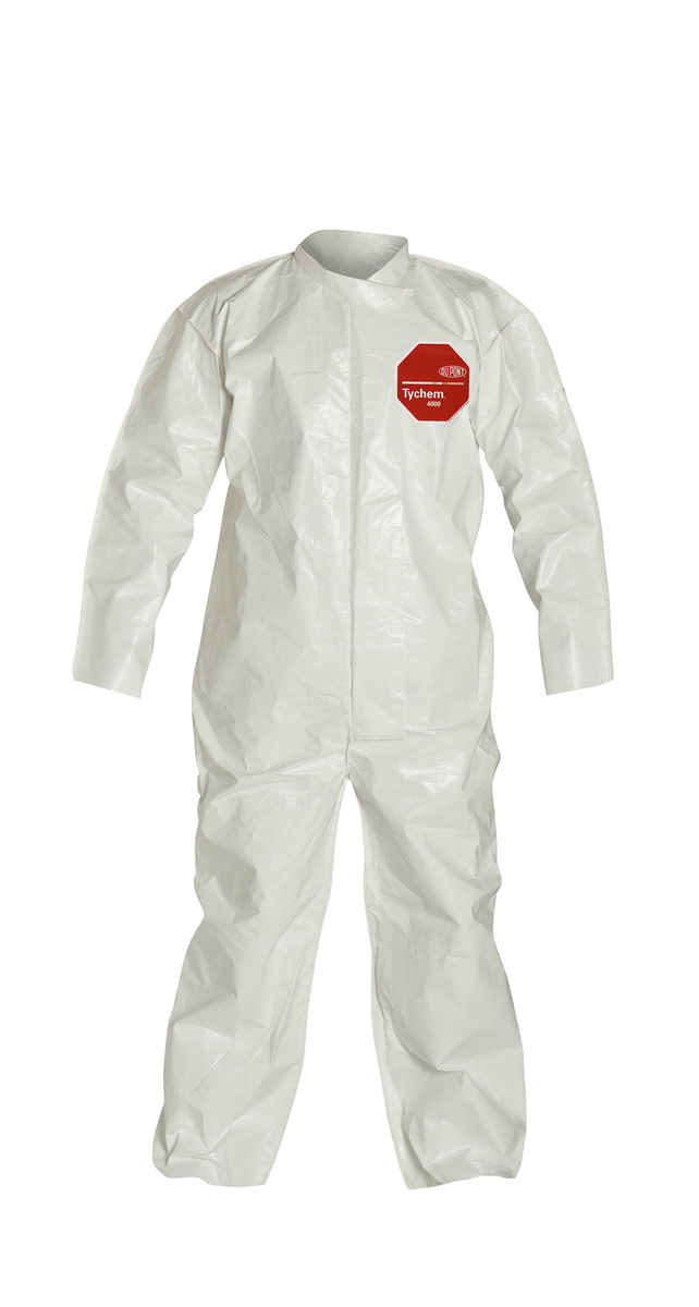 DuPont™ Size 6X White Tychem® 4000 12 mil Saranex™ 23-P/Tyvek® Bib Pants/Overalls (Availability restrictions apply.)