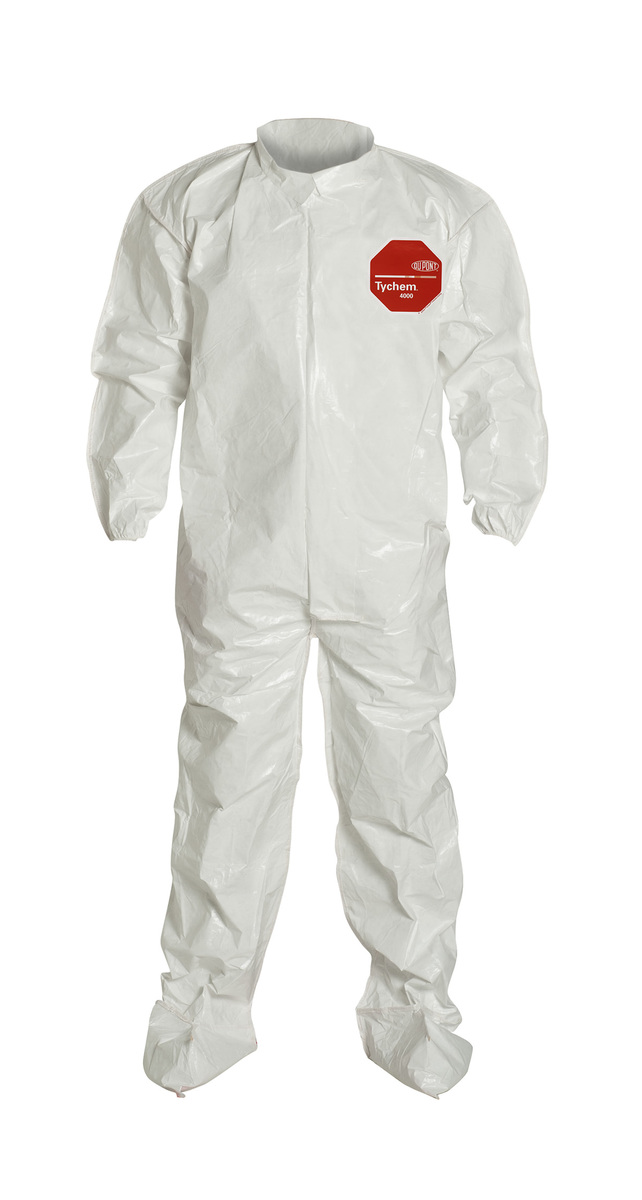 DuPont™ Size 5X White Tychem® 4000 12 mil Saranex™ 23-P/Tyvek® Bib Pants/Overalls (Availability restrictions apply.)