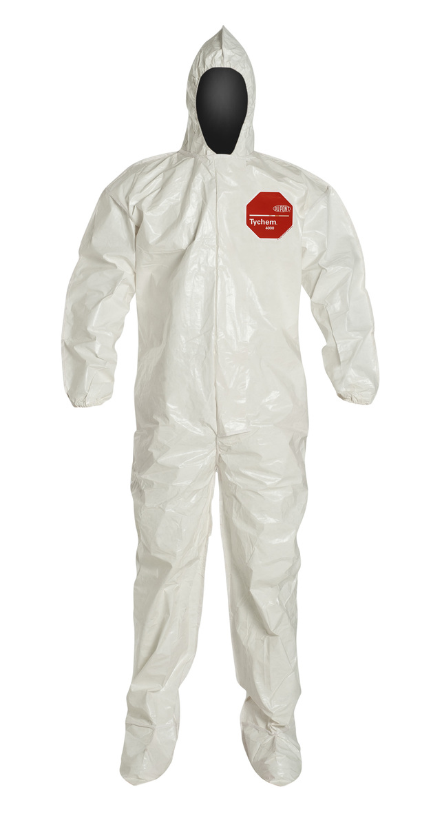 DuPont™ Size 6X White Tychem® 4000 12 mil Saranex™ 23-P/Tyvek® Bib Pants/Overalls (Availability restrictions apply.)