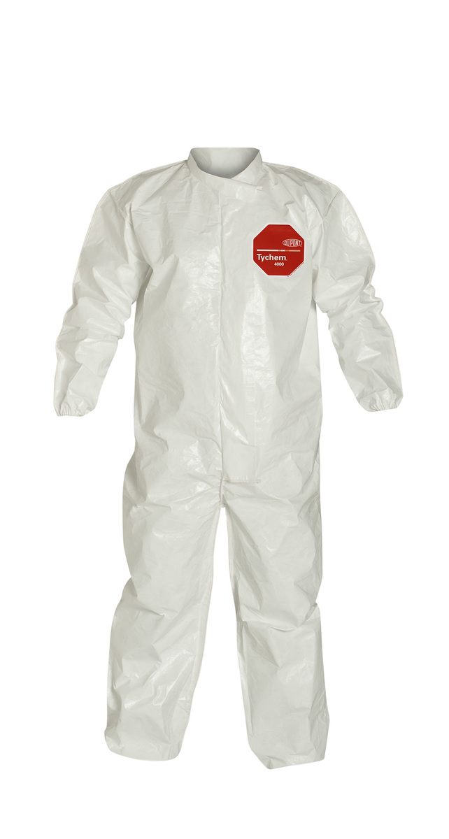 DuPont™ Size 3X White Tychem® 4000 12 mil Saranex™ 23-P/Tyvek® Bib Pants/Overalls (Availability restrictions apply.)