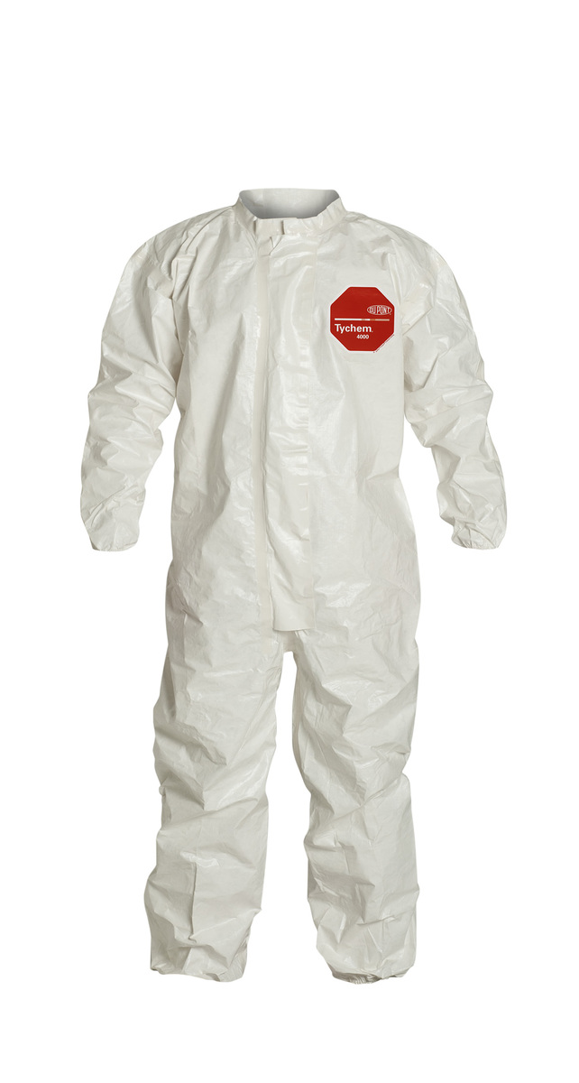 DuPont™ Size 5X White Tychem® 4000 12 mil Saranex™ 23-P/Tyvek® Bib Pants/Overalls (Availability restrictions apply.)