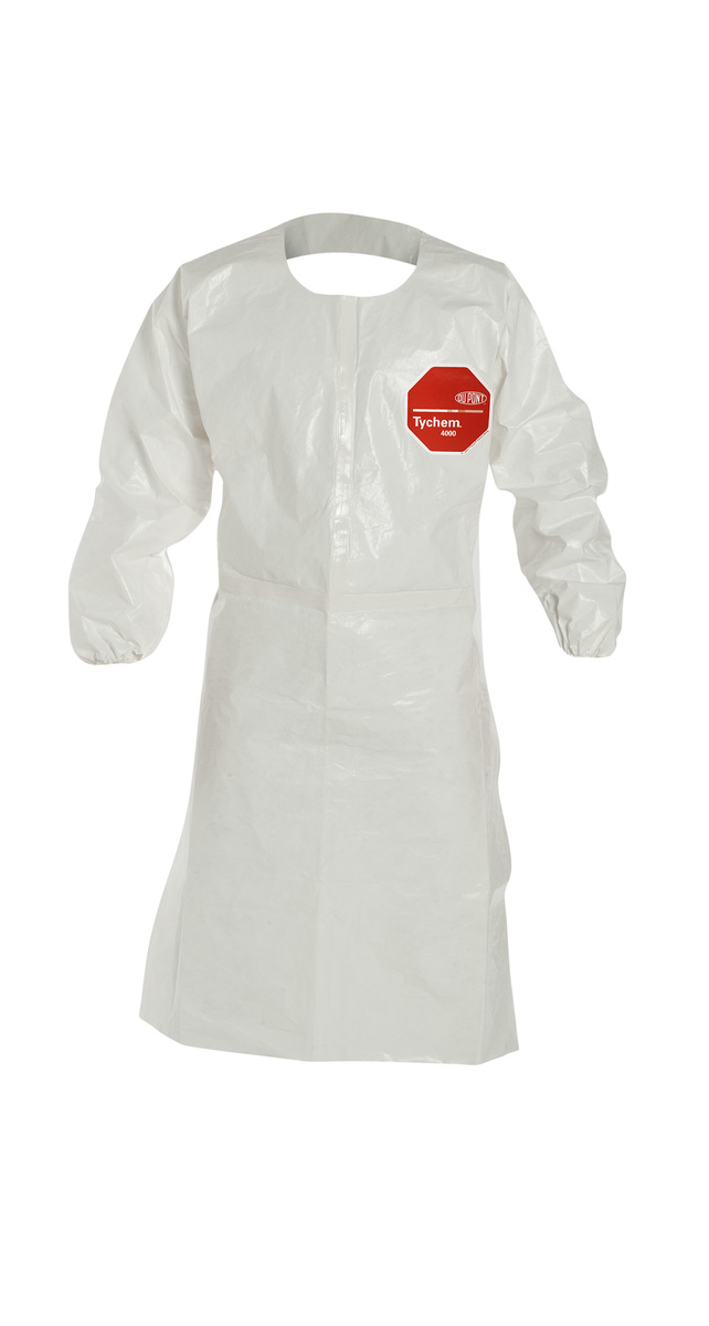 DuPont™ Size 4X White Tychem® 4000 12 mil Saranex™ 23-P/Tyvek® Apron (Availability restrictions apply.)