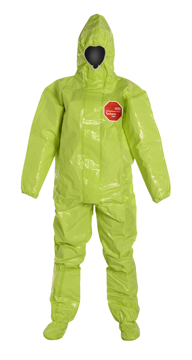 DuPont™ Size 5X Hi-Viz Green/Hi-Viz Yellow Tychem® 10000 28 mil Bib Pants/Overalls (Availability restrictions apply.)