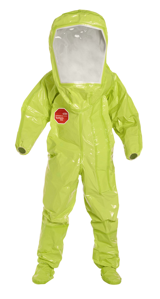 DuPont™ Medium Lime Yellow Tychem® 10000 28 mil Tychem® 10000 Encapsulated Level B Suit (Availability restrictions apply.)