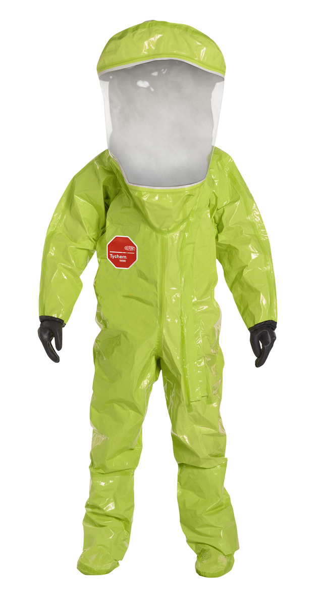 DuPont™ Size 3X Hi-Viz Green/Hi-Viz Yellow Tychem® 10000 28 mil Tychem® 10000 Personal Protection Kit Suit (Availability restric