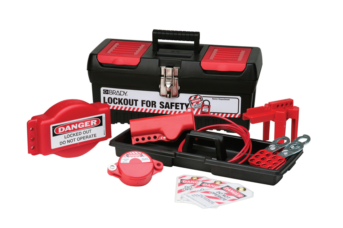 Brady BlackRed Polypropylene Lockout Kit BRD105957 for sale online at autumn supply