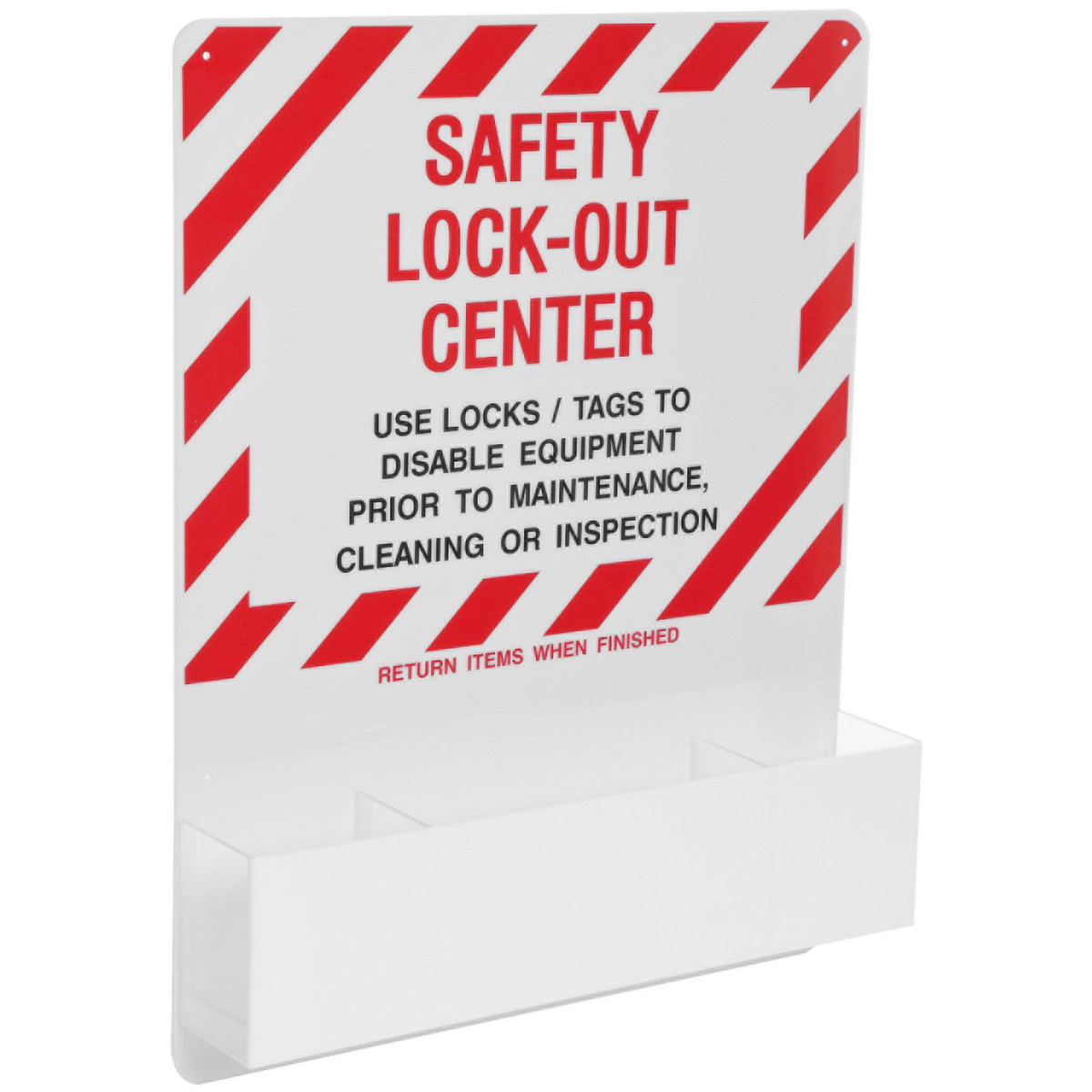 Brady® Red/White Acrylic Prinzing® Lockout Station