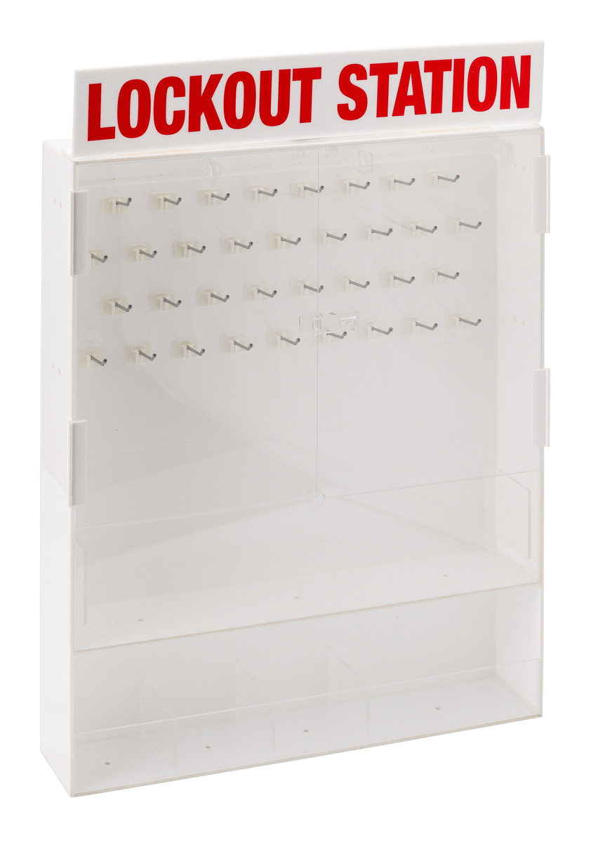 Brady RedWhite Polystyrene Lockout Station LOCKOUT ST BRD50995 for sale online at autumn supply