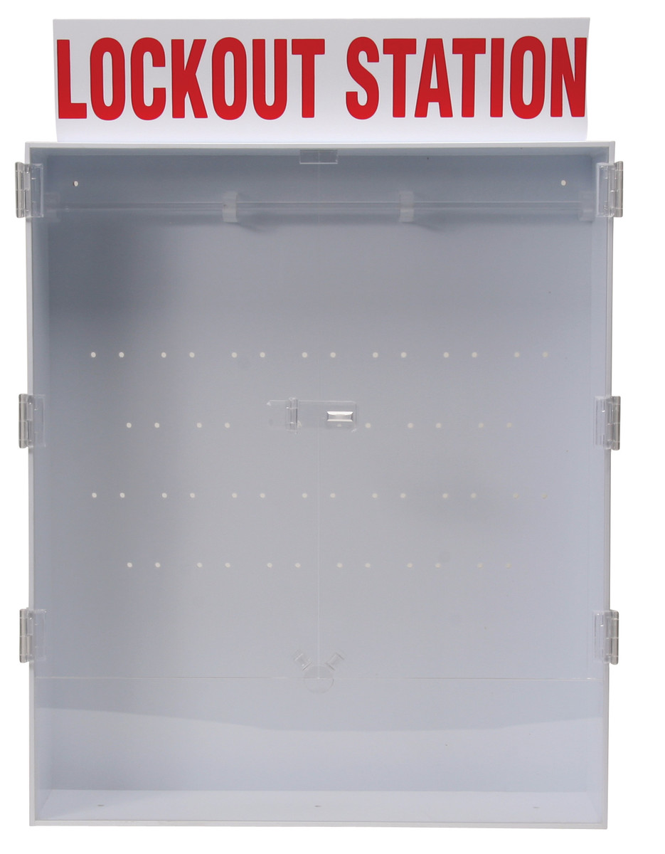 Brady RedWhite Polystyrene With Acrylic Doors Lockout BRD50996 for sale online at autumn supply