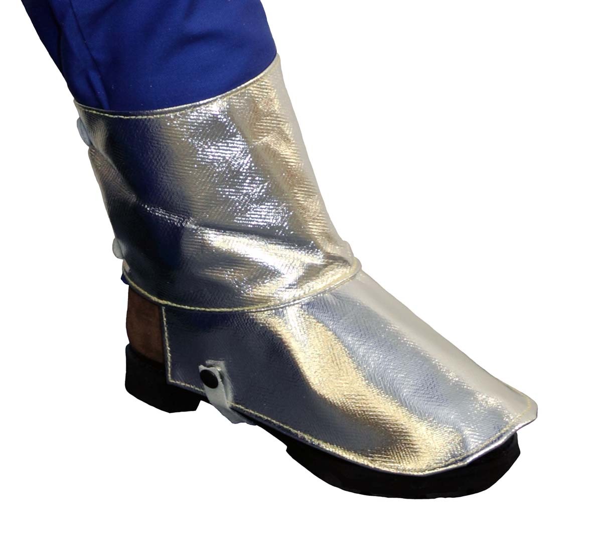 Stanco Safety Products™ One Size Fits Most Silver Aluminized Carbon KEVLAR® Heat Resistant Spats With Velcro Hook And Loop Closu