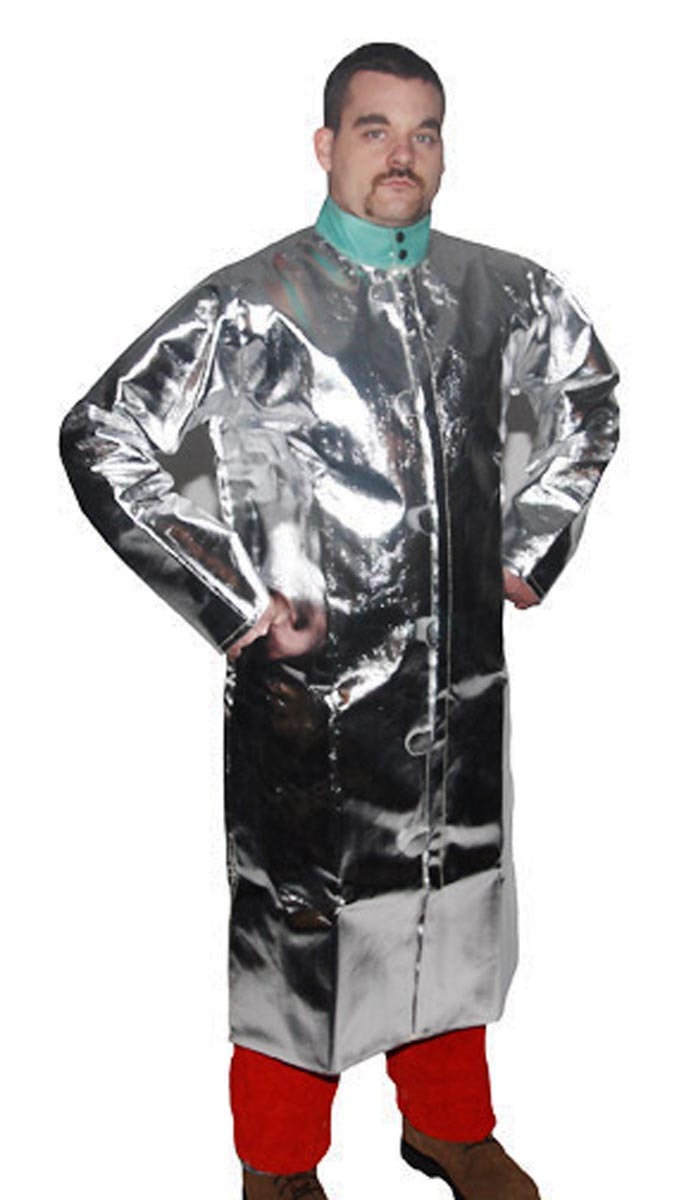 Stanco Safety Products™ Large Silver Aluminized PFR Rayon Heat Resistant Coat