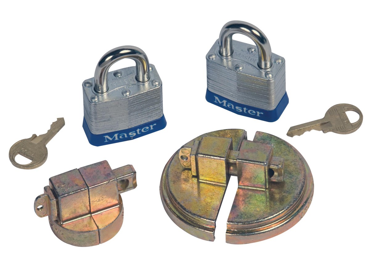 Justrite 2 Steel Drum Lock Set With 2 Padlocks For 55 JTR08510 for sale online at autumn supply