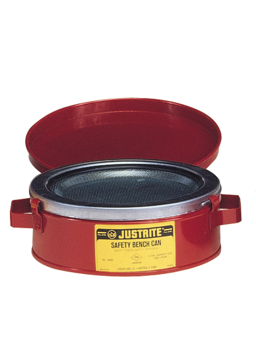 Justrite 1 Quart Red Galvanized Steel Safety Bench Ca JTR10175 for sale online at autumn supply