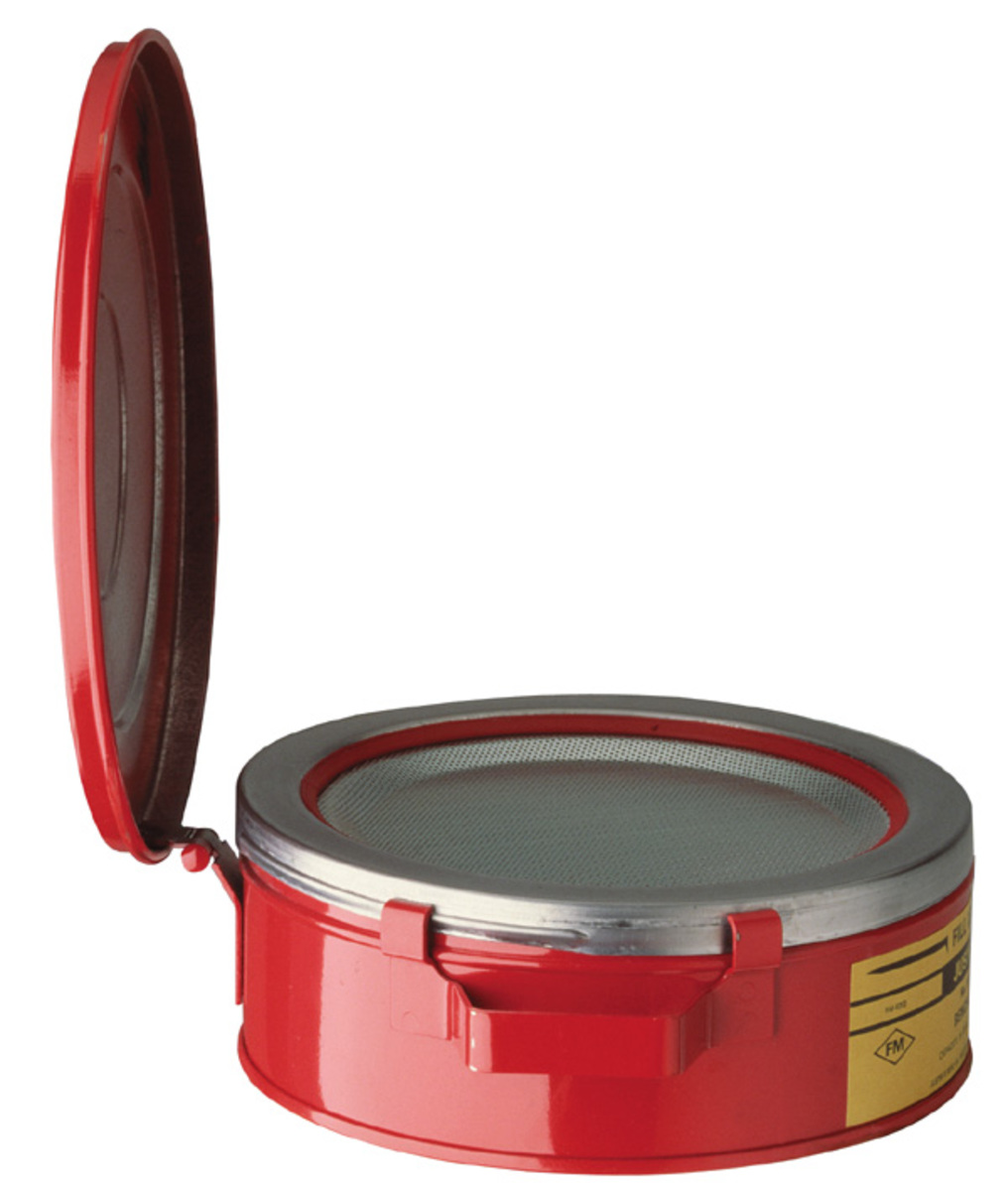 Justrite 2 Quart Red Galvanized Steel Safety Bench Ca JTR10295 for sale online at autumn supply