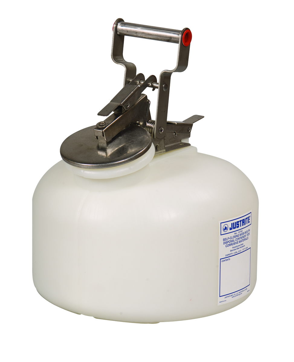 Justrite 2 Gallon White Polyethylene Laboratory Wide JTR12762 for sale online at autumn supply