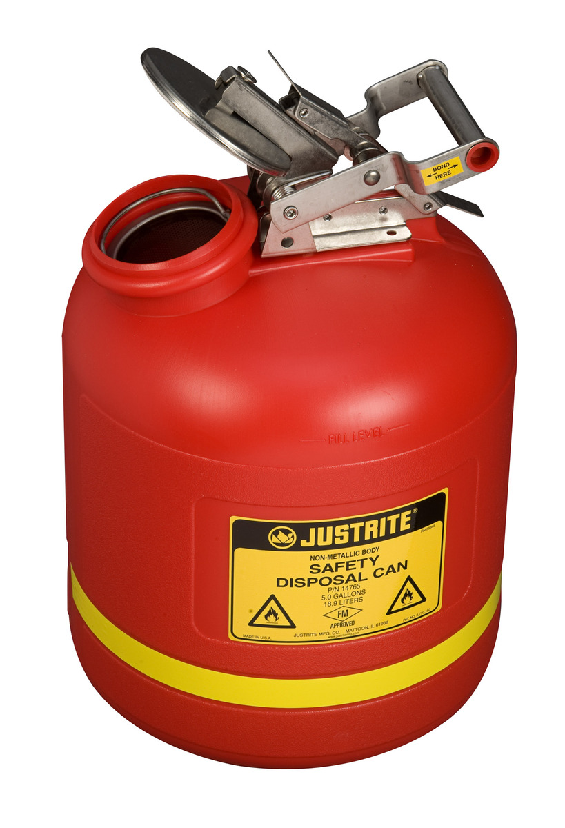 Justrite 5 Gallon Translucent Red Polyethylene Liquid JTR14765 for sale online at autumn supply