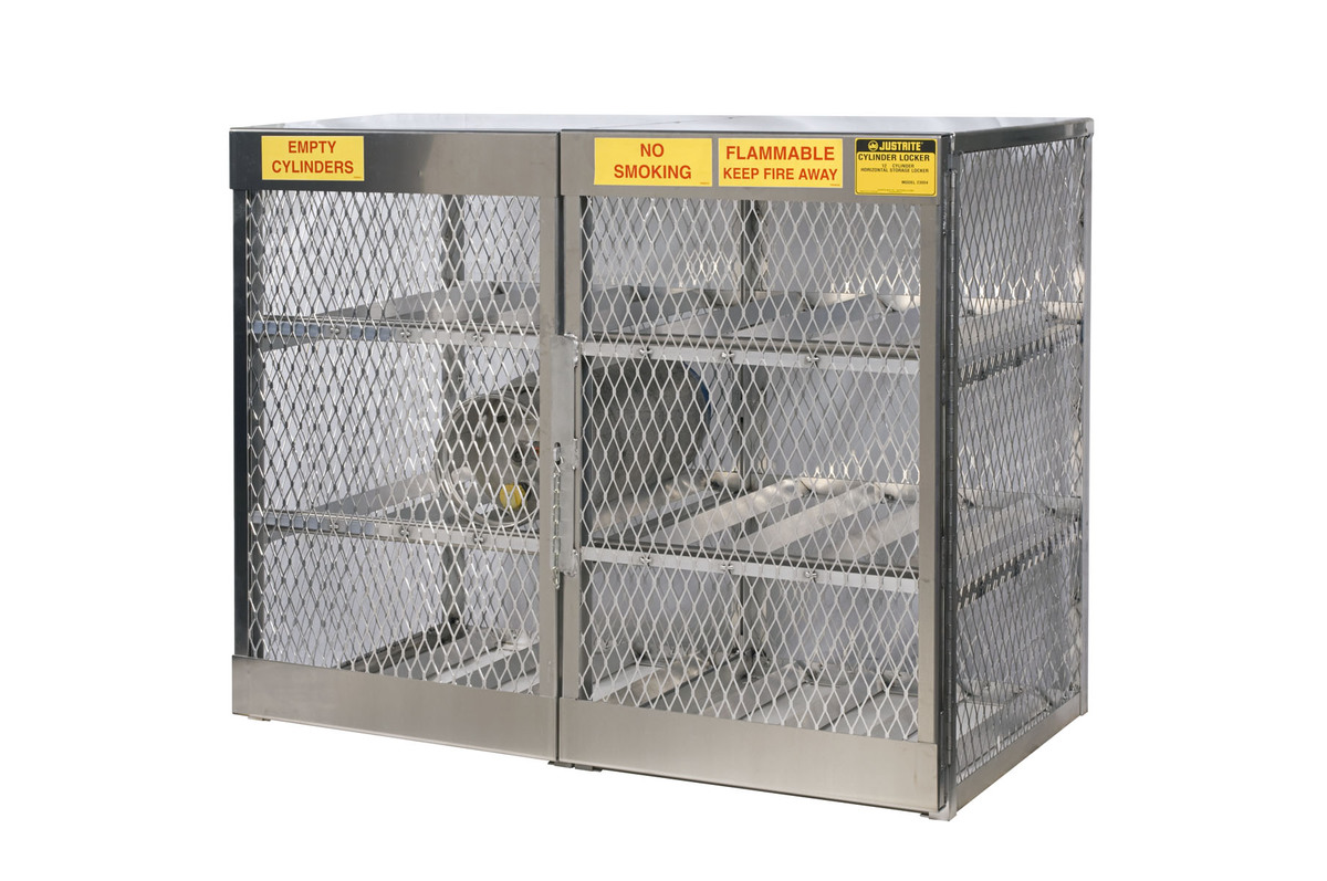 Justrite 60 X 49 12 X 32 Aluminum Horizontal 12 Cylin JTR23004 for sale online at autumn supply