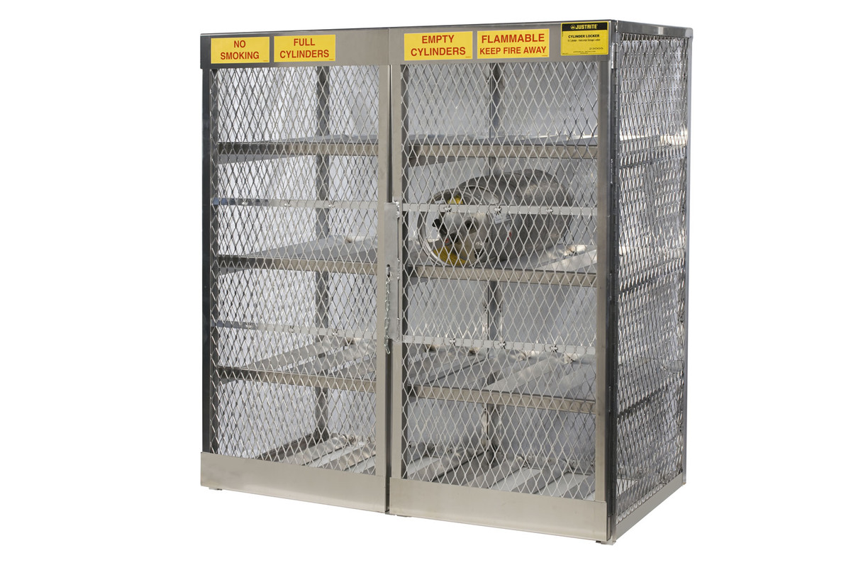 Justrite 60 X 65 X 32 Aluminum Horizontal 16 Cylinder JTR23005 for sale online at autumn supply