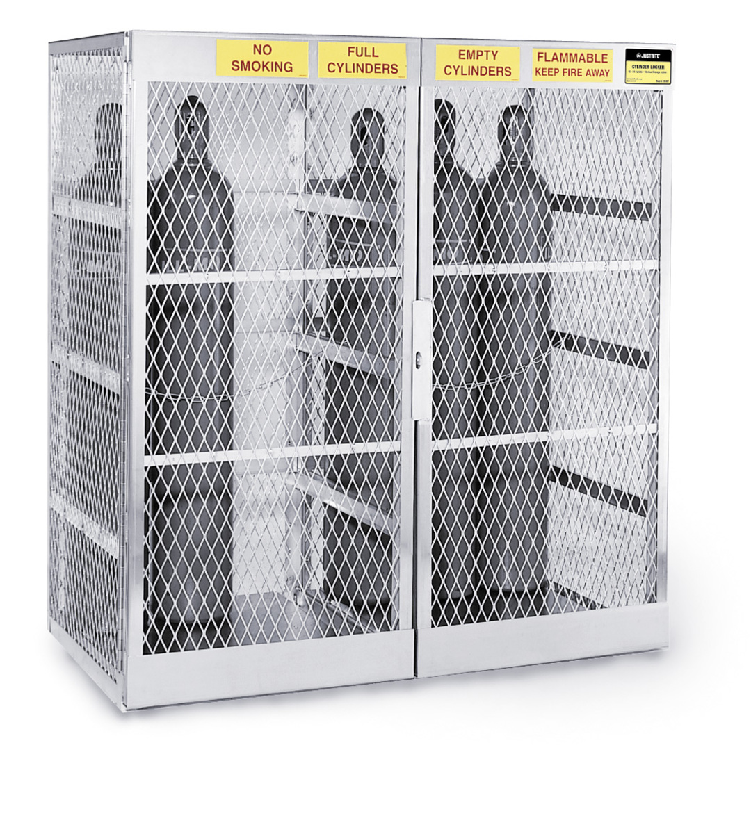 Justrite 60 X 65 X 32 Aluminum Vertical 20 Cylinder S JTR23007 for sale online at autumn supply