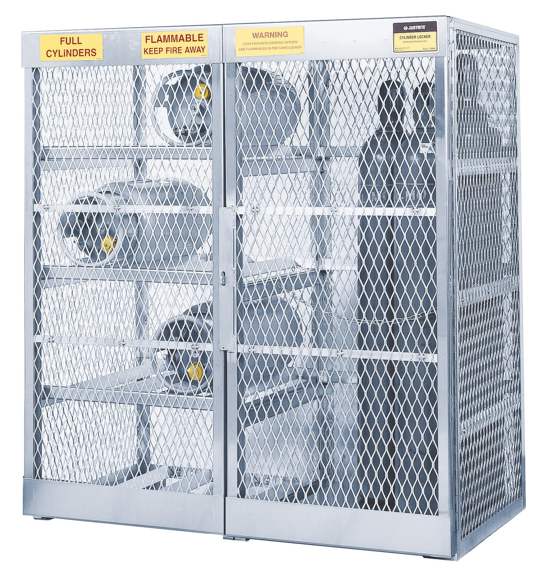 Justrite 60 X 65 X 32 Aluminum Vertical 10 Cylinder H JTR23008 for sale online at autumn supply